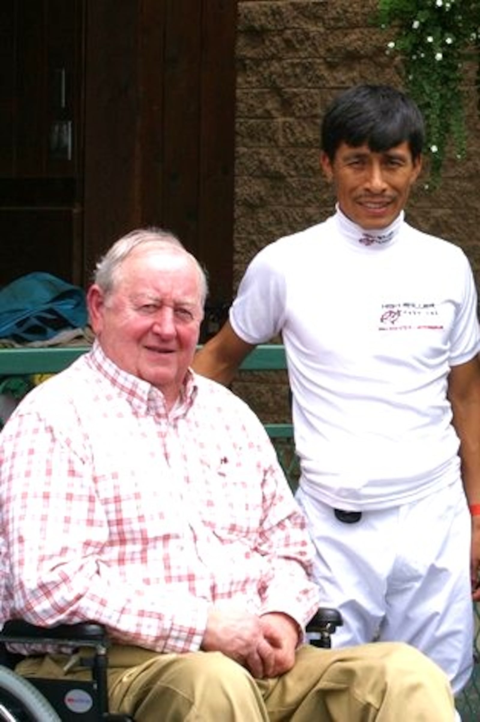 George Smith with Hall of Fame jockey Edgar Prado, who won 7,119 races in his career including the 2006 Kentucky Derby aboard Barbaro. Smith, once an All-City golfer, captain of the Ohio State golf team and one of the nation’s top amateur golfers, was stricken by polio in the U,S. Army. That ended his ability to golf, but launched his career as a thoroughbred breeder and owner. He partnered with Dr. Wilbur Johnston and his Woodburn Farm on Nutt Road in Washington Township  became one of the most fabled thoroughbred farms in the Midwest, producing numerous champion racehorses.  Today it is a farm field producing a championship corn crop. JOHN ENGELHARDT / CONTRIBUTED PHOTO