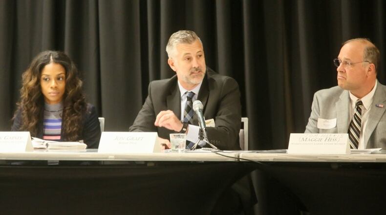 Jon Graft, superintendent of Butler Tech career school system, says the overcrowding that is leaving 600 high school applicants out of its programs next school year could be relieved to some degree by more state funding. GREG LYNCH/STAFF