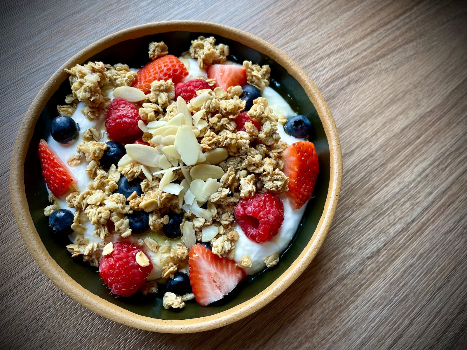 The Garden Grille & Bar is located on the second floor of the Hilton Garden Inn Dayton Downtown at 18 W. Third St. Pictured is the Greek Yogurt Bowl. NATALIE JONES/STAFF