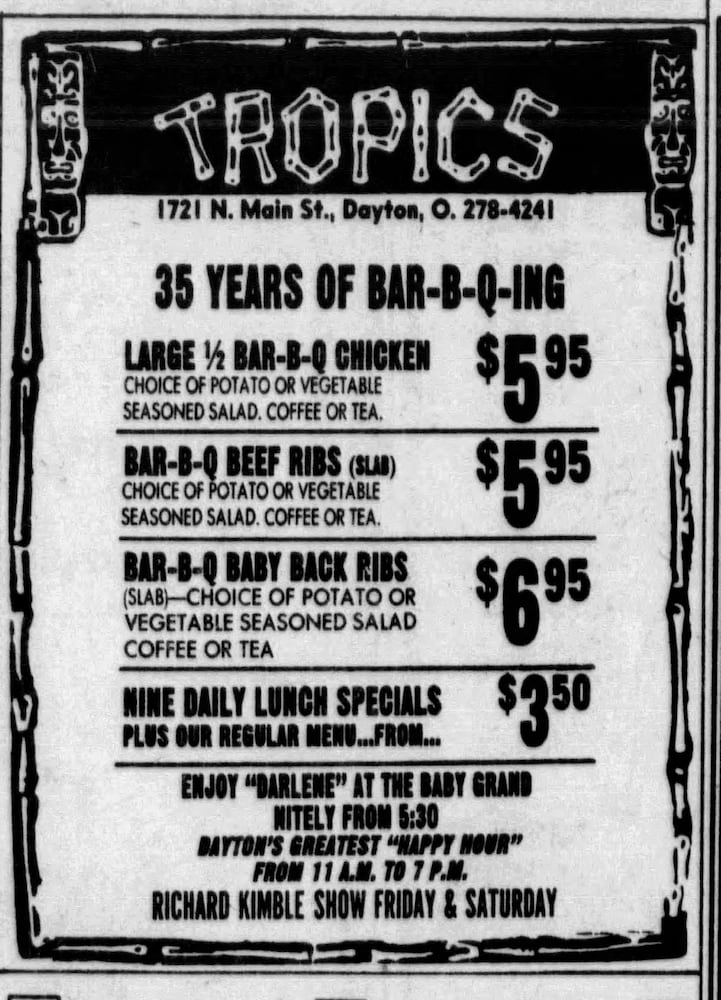 Vintage Restaurant advertising DDN