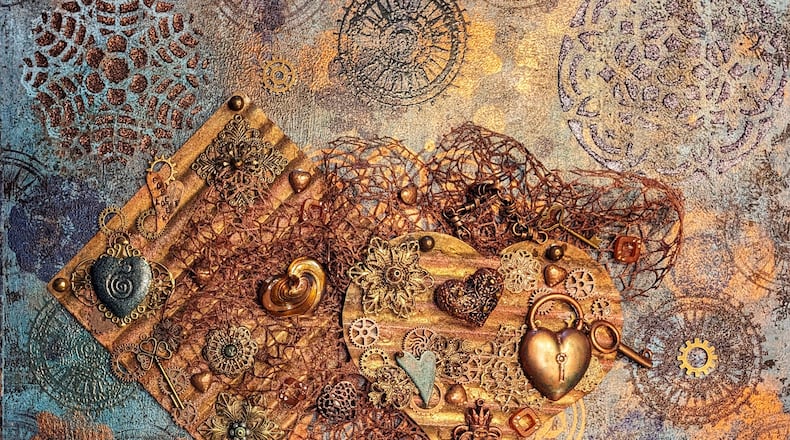 Dayton Society of Artists members are exhibiting at the gallery in celebration of the DSA's 85th anniversary. Debbie Lam created this piece on display. CONTRIBUTED