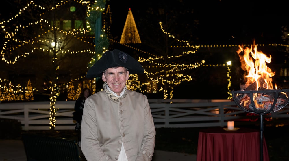 Dayton History President & CEO Brady Kress at Carillon Historical Park during the 30th annual Ringing in the Holidays on Saturday, Nov. 22, 2025. TOM GILLIAM/CONTRIBUTING PHOTOGRAPHER