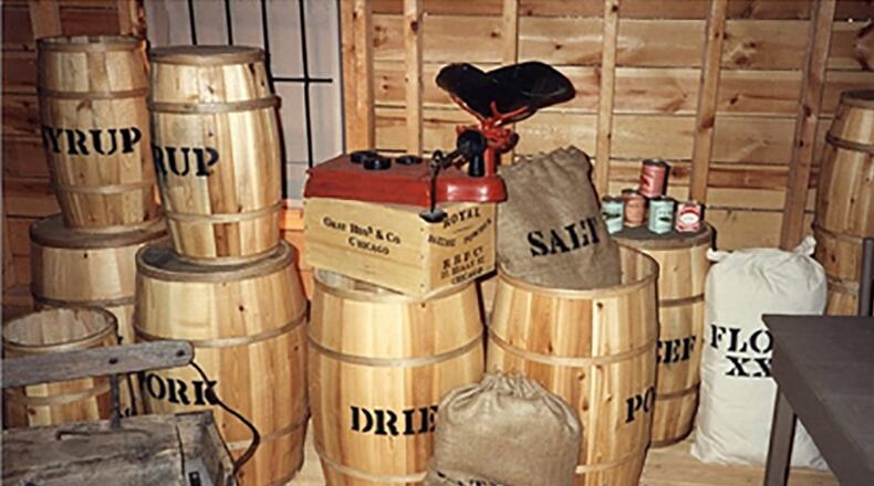 A modern reconstruction of the old 1870s-era commissary warehouse at Fort Abraham Lincoln, North Dakota. When the first commissary sales stores began doing business on July 1, 1867, each store’s stock was often dictated by the post’s proximity to railways and by the tastes of their officers. DEFENSE COMMISSARY AGENCY PHOTO
