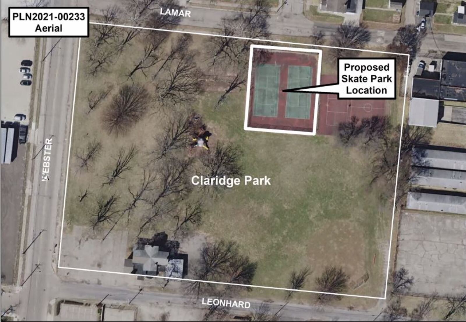 A DIY skatepark could be coming to the tennis courts at Claridge Park in Dayton. CONTRIBUTED