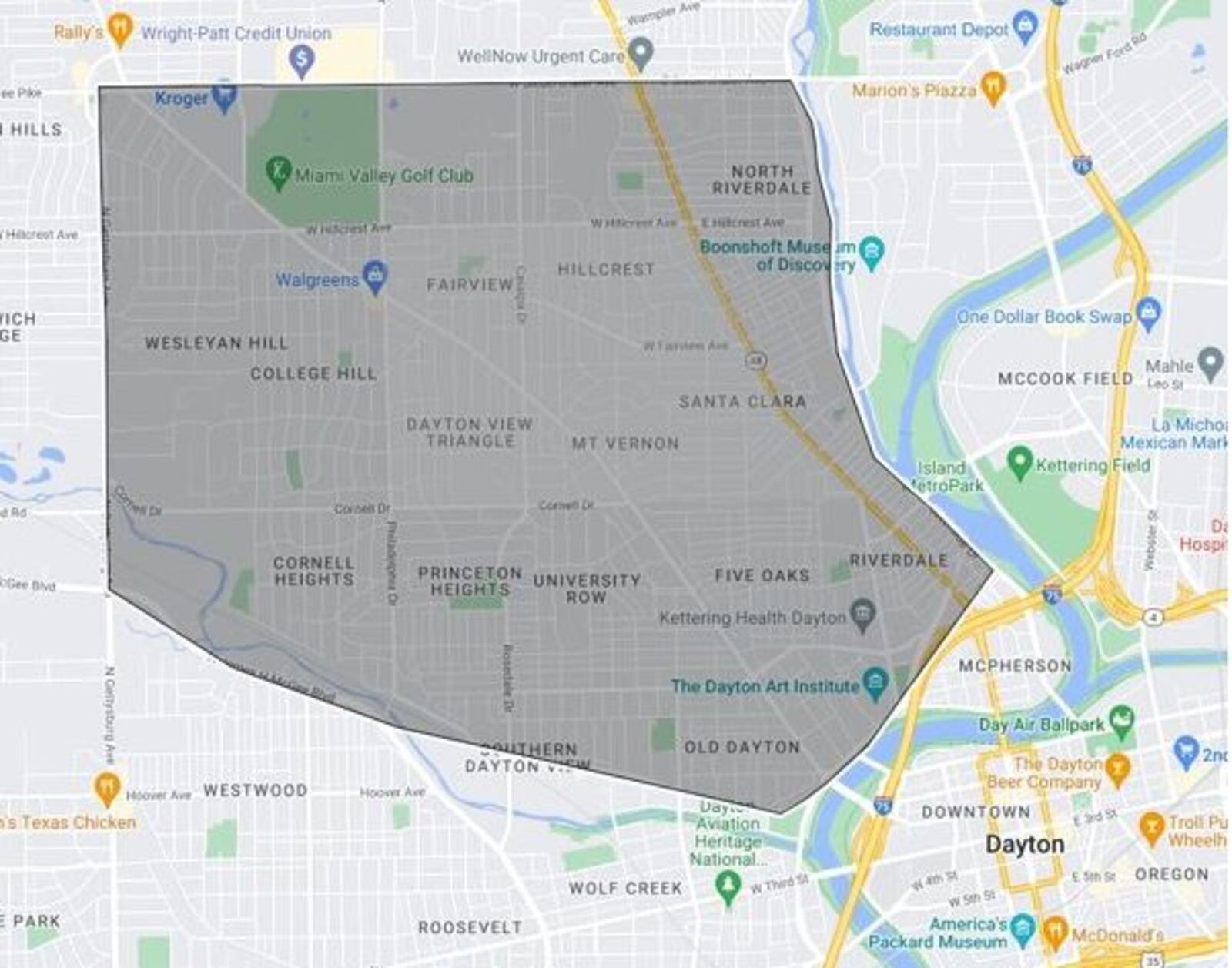 A map of the Hope Zone in northwest Dayton. CONTRIBUTED