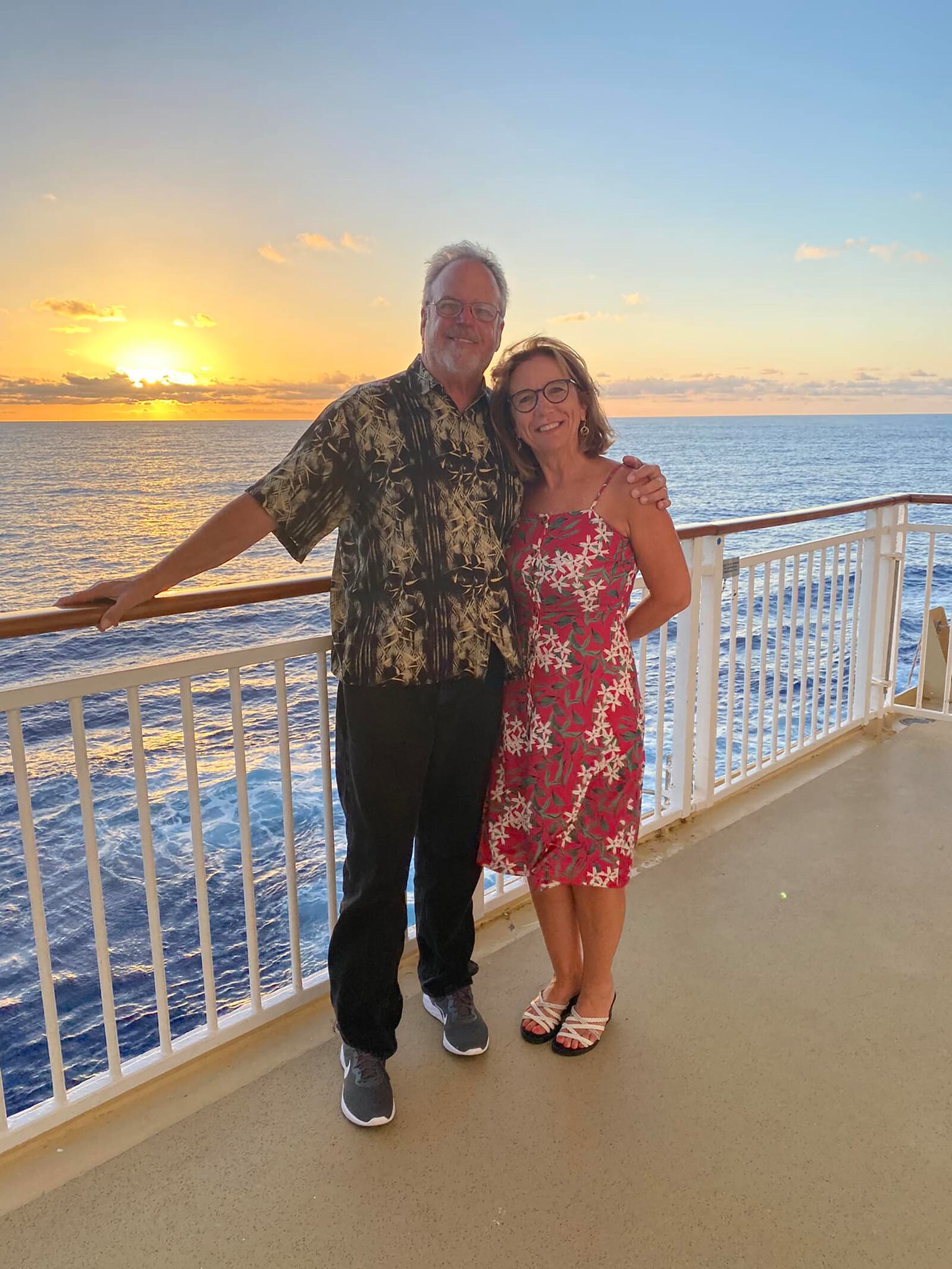 The Westhafers on cruise in 2023 before Paul's accident.