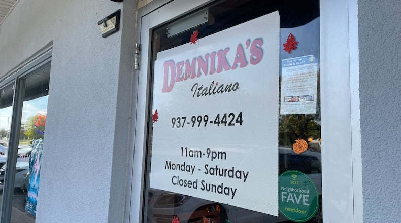 Demnika’s Italiano, a casual, family-friendly Italian restaurant, is located at 2667 S. Dixie Drive in Kettering. NATALIE JONES/STAFF