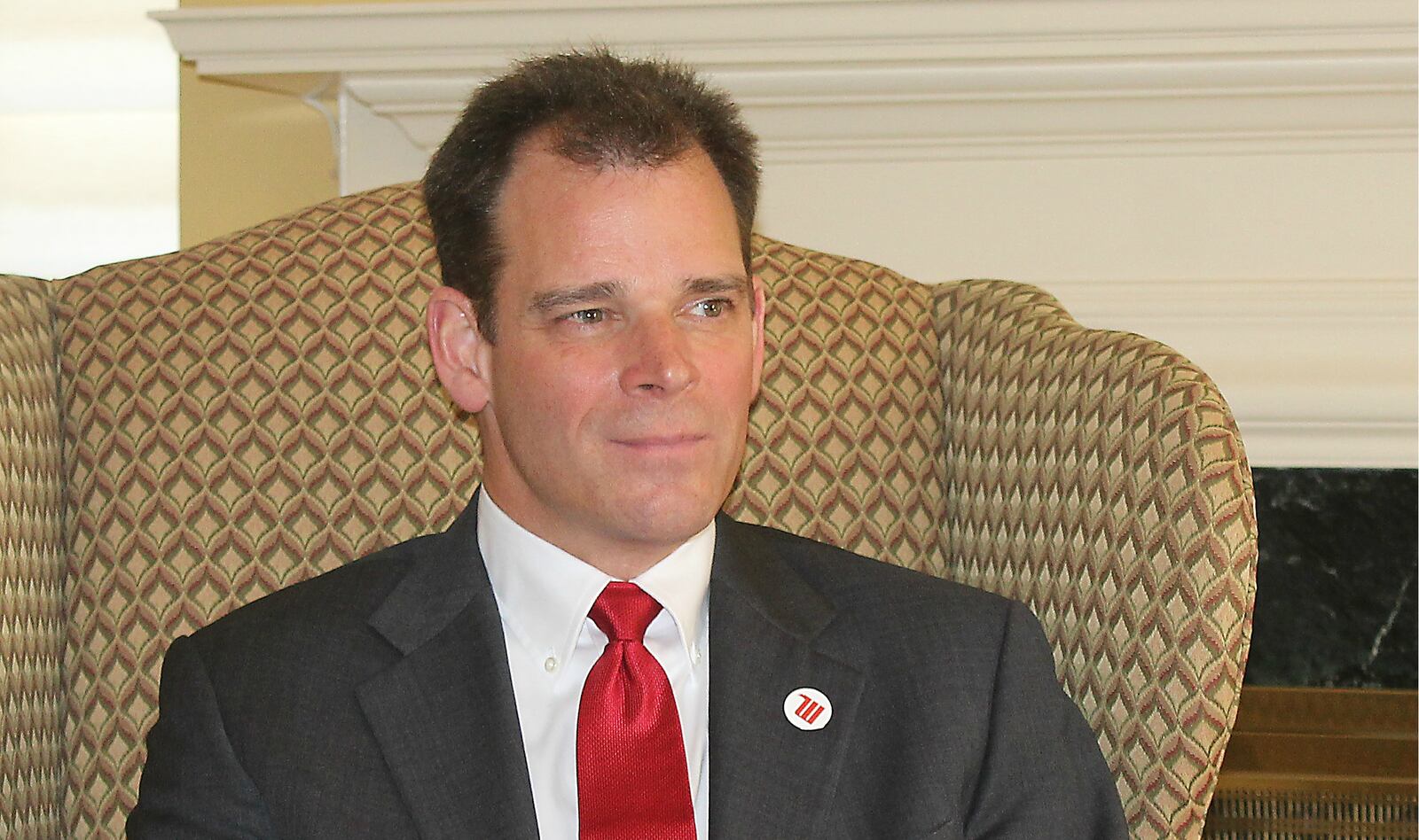 New Wittenberg University President, Michael Frandsenwas introduced on campus Friday morning. JEFF GUERINI/STAFF
