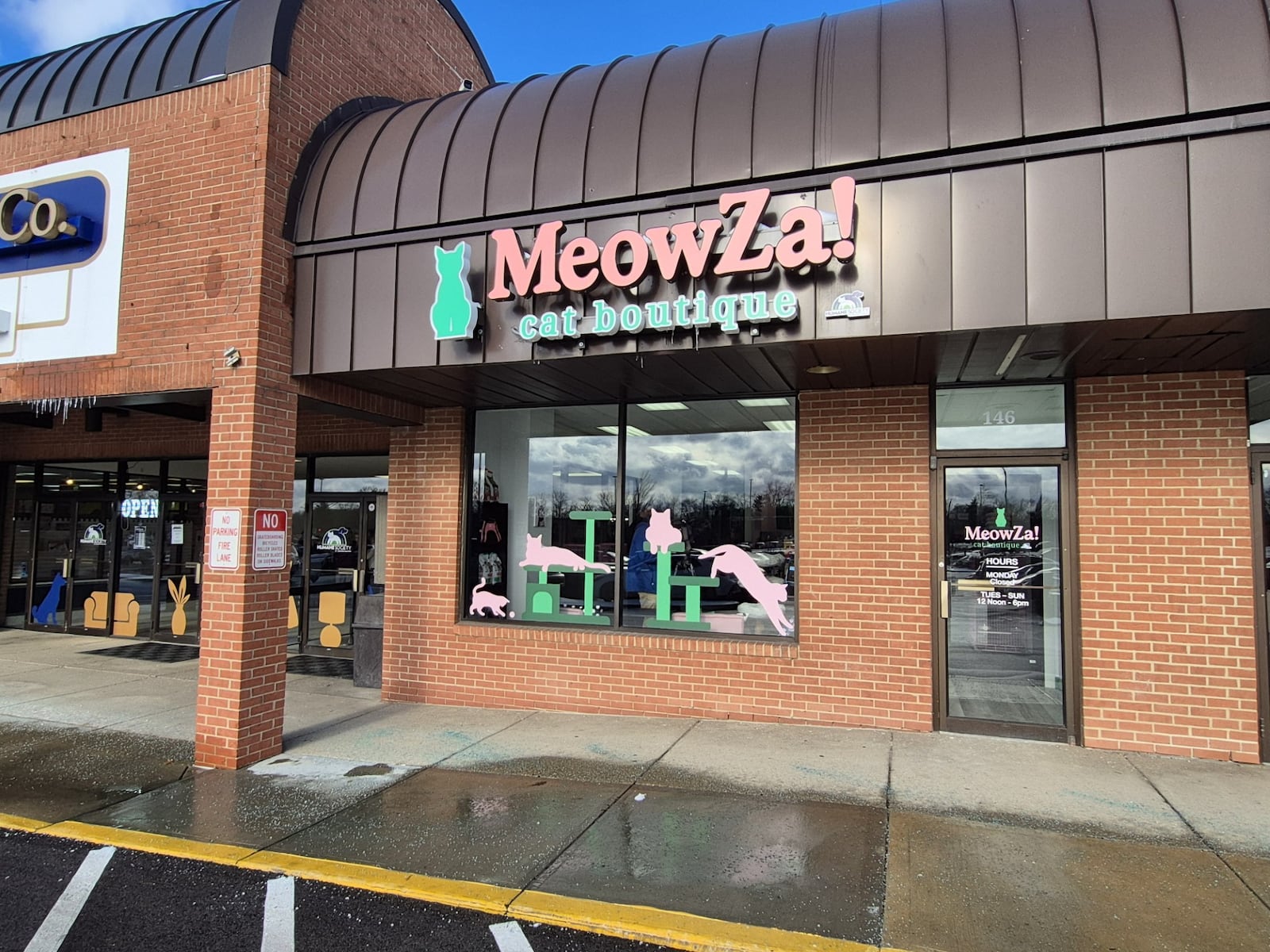 MeowZa's new location in Centerville's Cross Pointe Shopping Center is expected to drive cat and kitten adoptions. MICHAEL KURTZ / STAFF