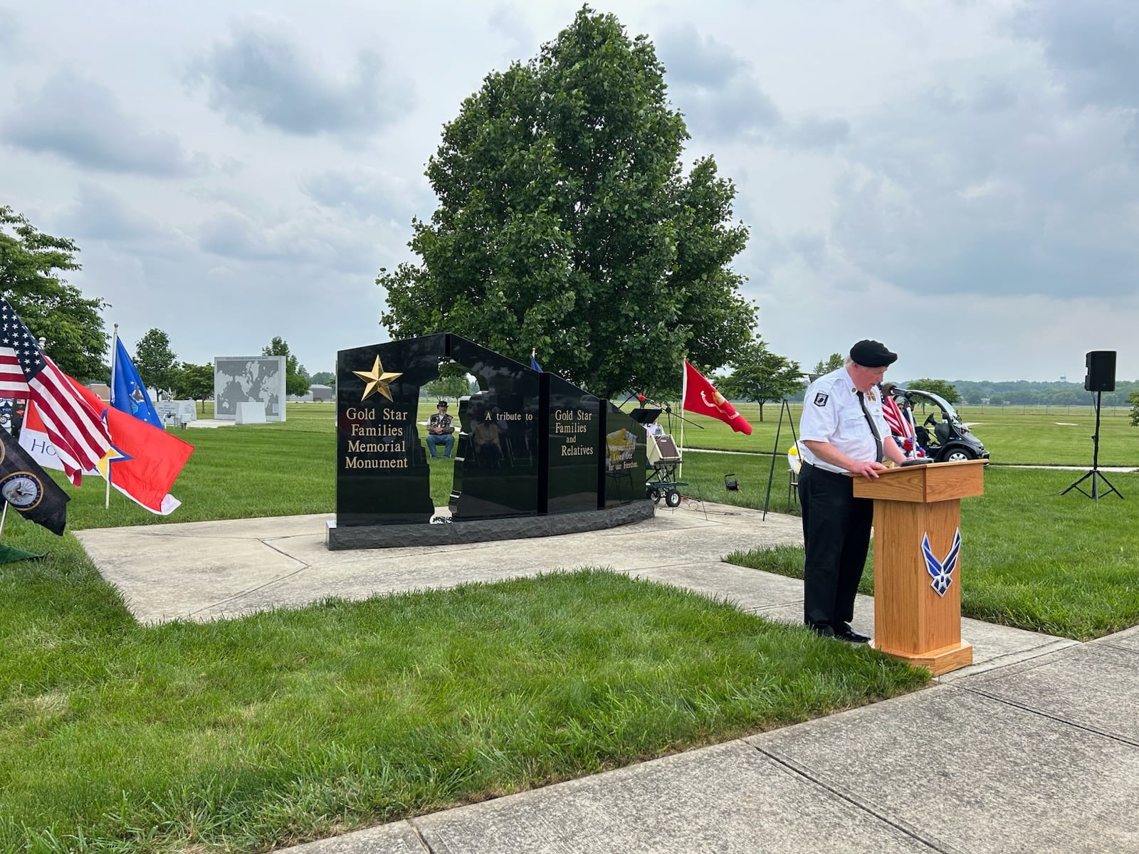The Gold Star Families Memorial Service was held June 7 at the Memorial Monument at the Air Force Museum to honor those who died while serving in the U.S. military. Brooke Spurlock/Staff