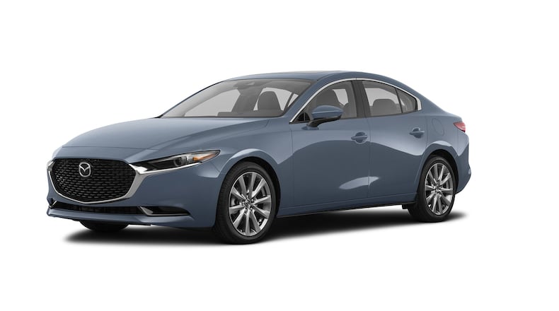 The 2019 Mazda3 sedan comes standard with 16-inch alloy wheels, cloth seating surfaces and door trims, power windows with one-touch down/up feature. Metro News Service photo