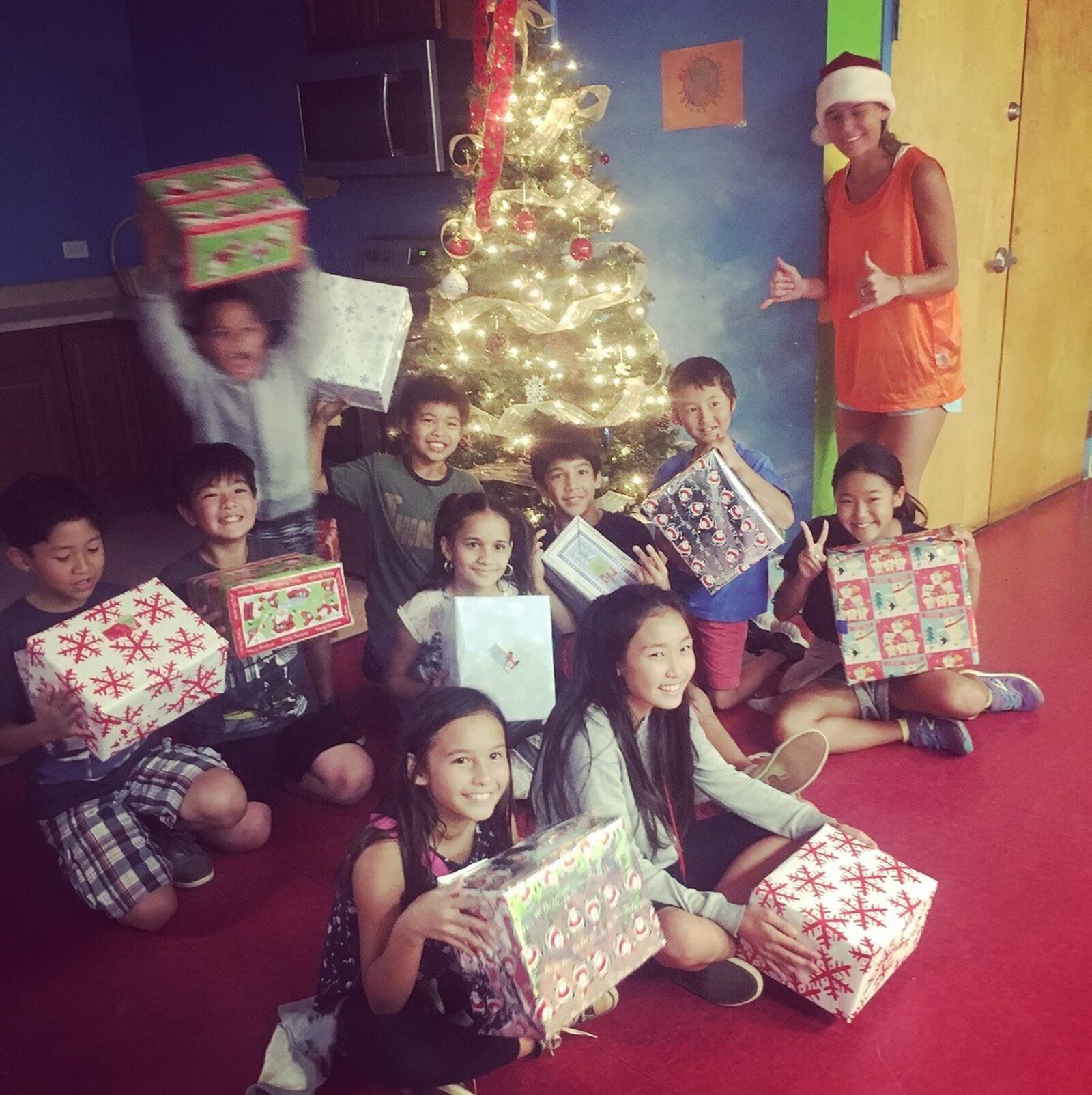 Hawaiian kids receive cleats for Christmas from Heidi Sabatura of SistaSoccer. CONTRIBUTED PHOTO