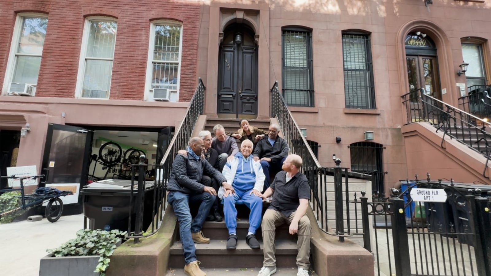 "Team Nat" with Horne on his apartment stoop in New York City's Hell's Kitchen neighborhood. Contributed photo courtesy of Benjamin Magnuson
