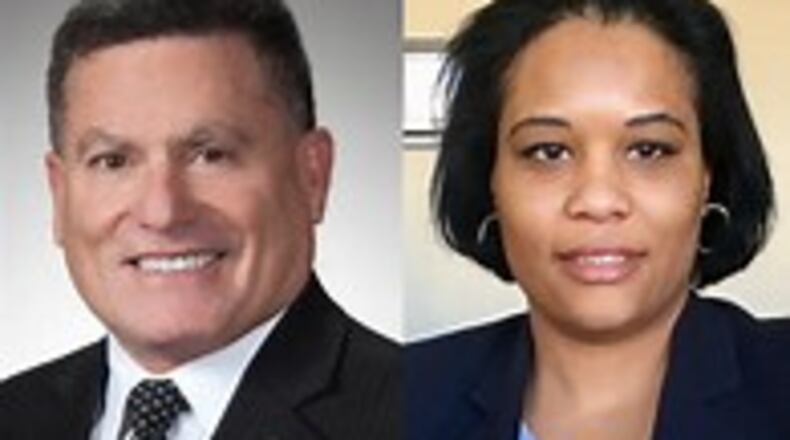 State Rep. Rick Perales, R-Beavercreek, and his opponent in the May 8 Republican primary, Jocelyn Smith.