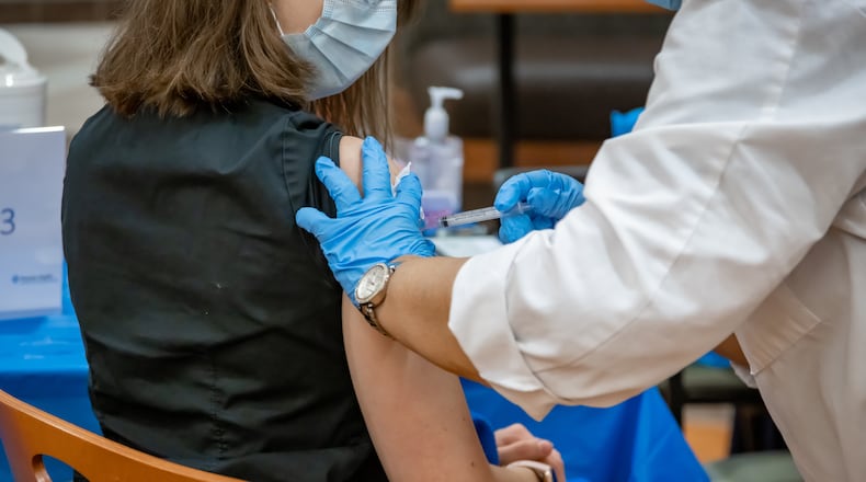 Atrium Medical Center received 1,000 first-dose shipments of the Moderna COVID-19 vaccine on Tuesday, Dec. 22, 2020, and began inoculating frontline healthcare workers Wednesday, Dec. 23, 2020. PROVIDED/PREMIER HEALTH