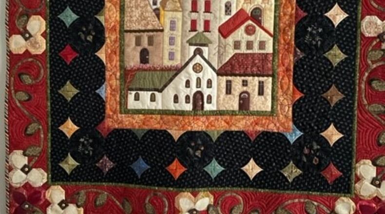 Wall hangings like this intricate design are part of Toni Heggie’s quilting repertoire. CONTRIBUTED