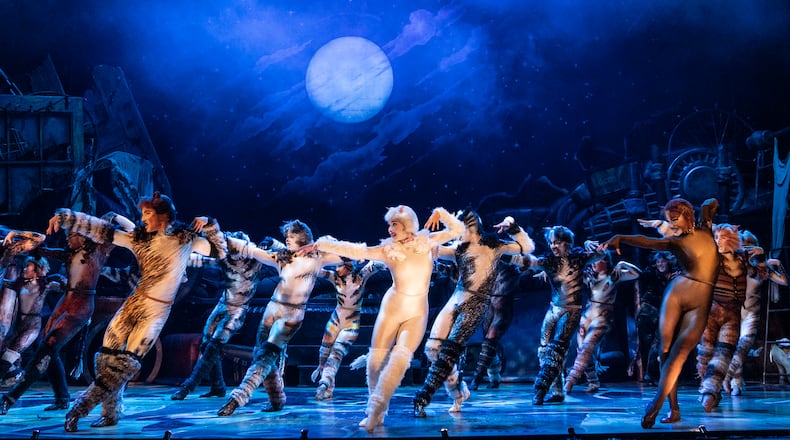 The cast of the national touring company of "CATS'' which opens Dayton Live's Broadway series Tuesday at the Schuster. CONTRIBUTED