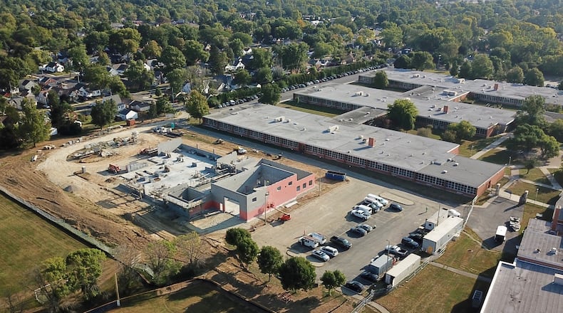 Construction projects for Kettering High School’s new building and retention pond are underway.