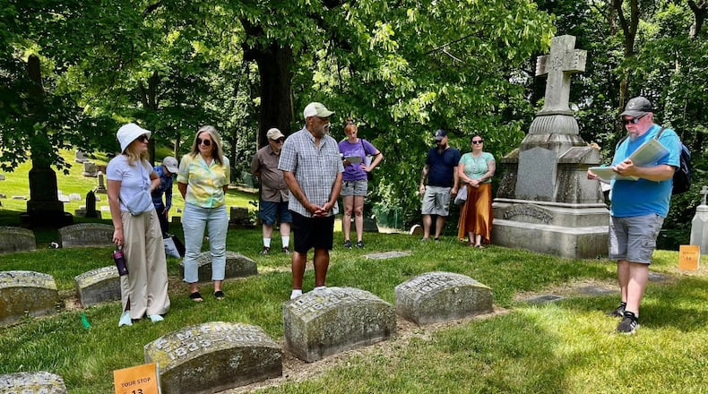Montgomery County Chapter of the Ohio Genealogical Society tours David’s Cemetery at 4600 Mad River Road in Kettering. CONTRIBUTED