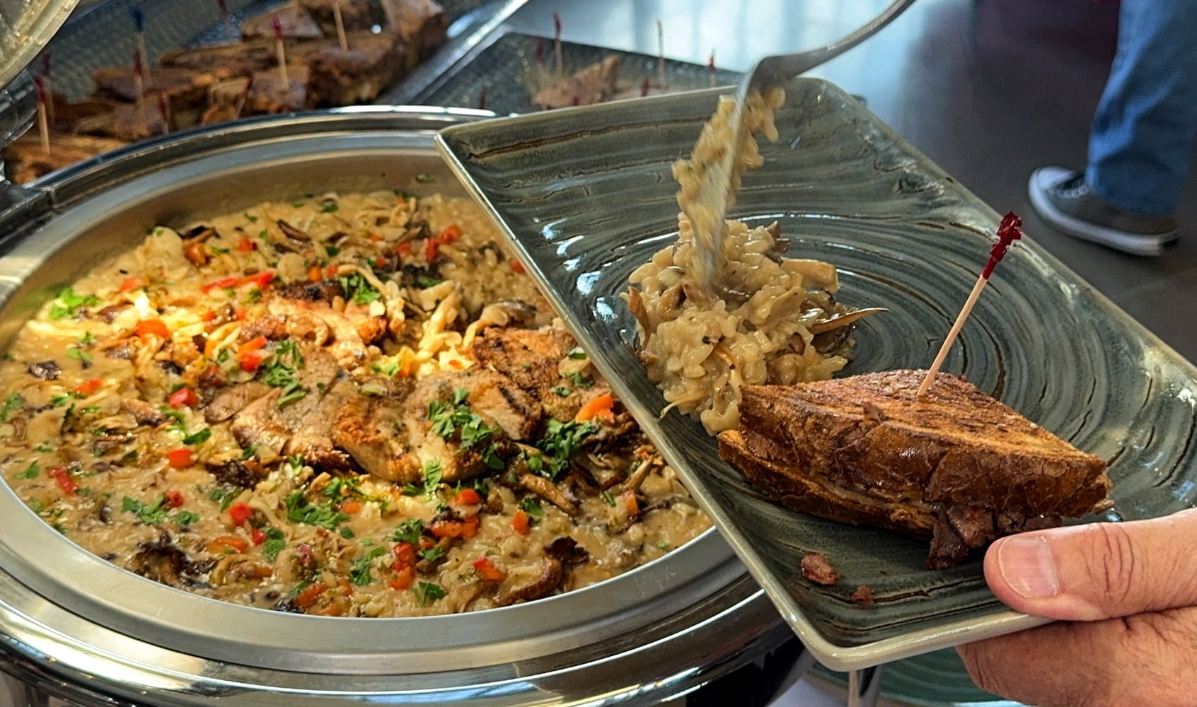 Forklift and Palate opens temporary location