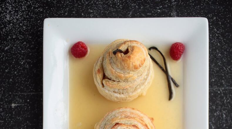 Wrapped Pears with Vanilla Bean Sauce. (Cristina M. Fletes/St. Louis Post-Dispatch/TNS)