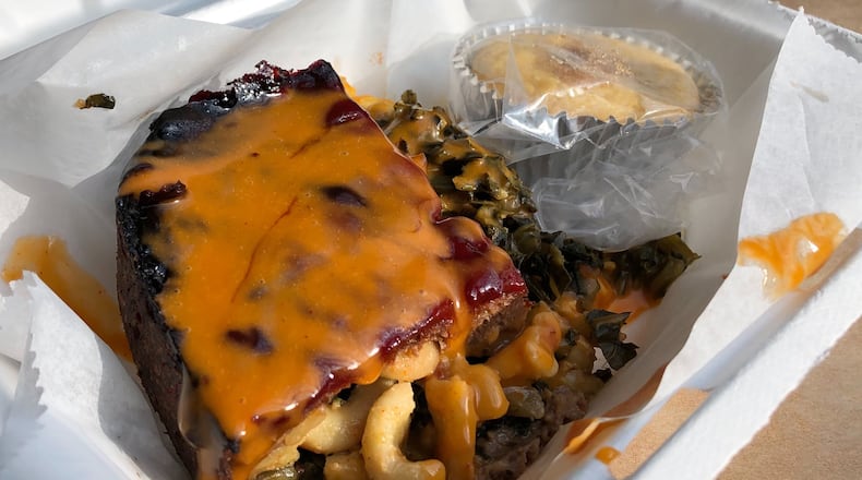 The Soul Stuffed Meatloaf at That's Soul Vegan restaurant inside the Dayton Mall.