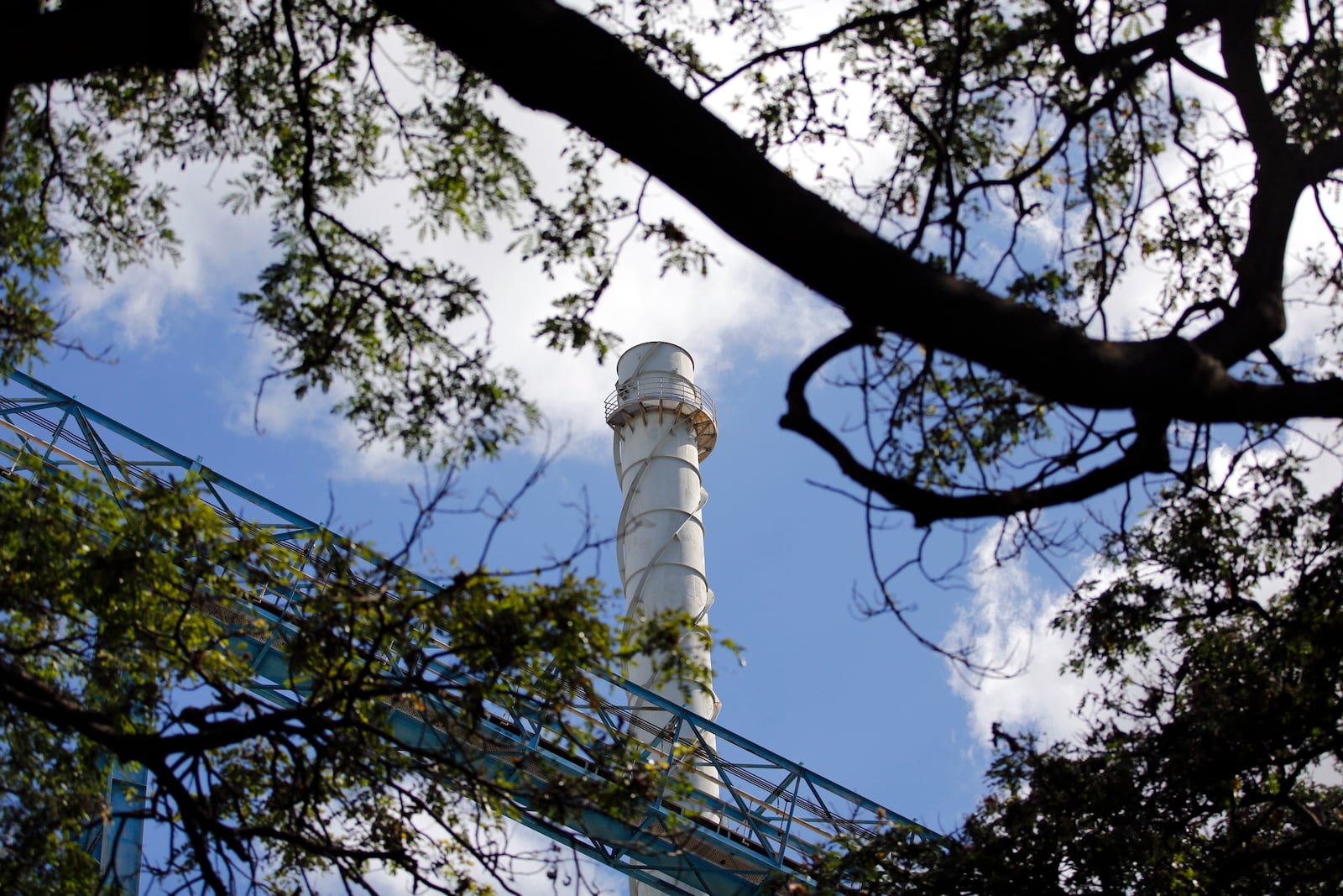 FILE - The AES Corporation coal-fired power plant in Kapolei, Hawaii, is seen during a ceremony to mark the closure of the facility on Aug. 18, 2022. (AP Photo/Caleb Jones, File)