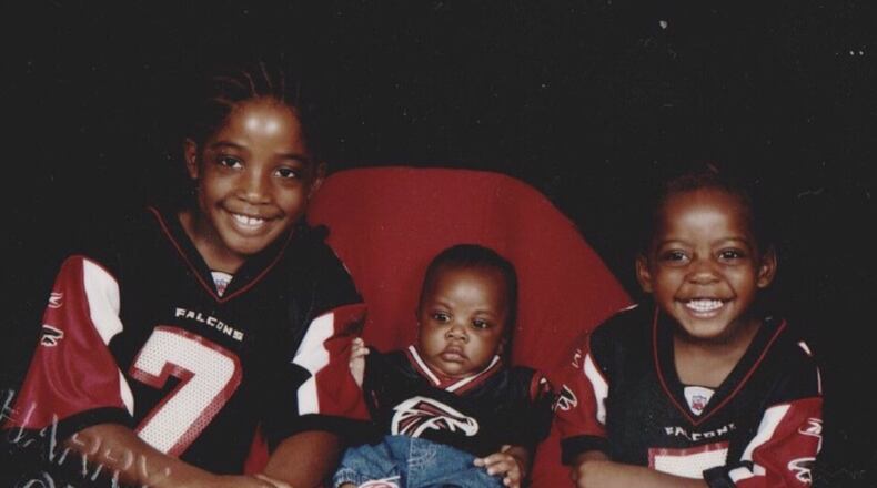 (From left), Monqavious, Montego and Malik Johnson as kids. CONTRIBUTED