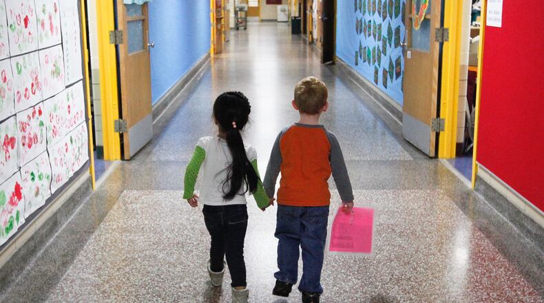 A Learn to Earn Dayton report showed 34.9 percent of children taking the Ohio Kindergarten Readiness Assessment in school districts in Montgomery County in 2016-17 showed readiness. That is down from 37.7 percent a year earlier despite efforts to boost the scores. CHRIS STEWART / STAFF