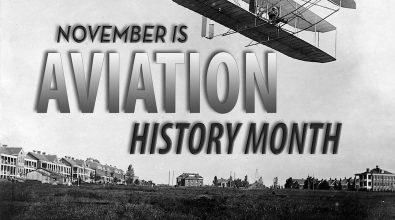 Orville Wright took the 1908 Flyer to Fort Myer, Va., in August 1908, and made flights almost daily. (U.S. Air Force photo)