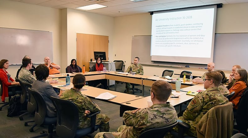 A joint Air Force Institute of Technology and Air Force Research Laboratory Diversity and Inclusion Book Club meeting was held in the fall of 2019. (Courtesy photo)