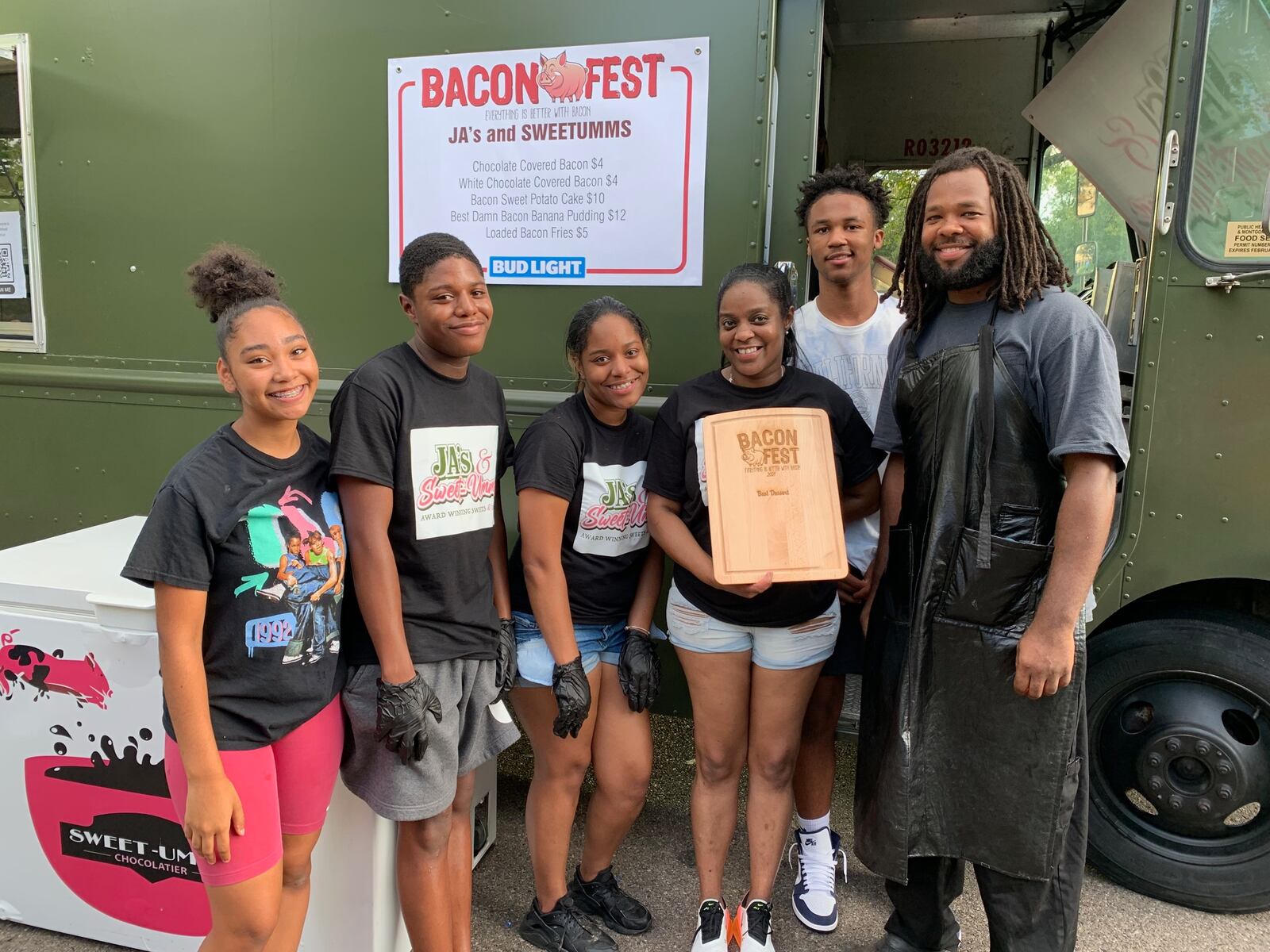 The food truck JA's and Sweetums is a previous Bacon Fest dessert winner and is expected to participate in this year's competition at Fraze Pavilion Aug. 19. ALEXIS LARSEN/CONTRIBUTOR