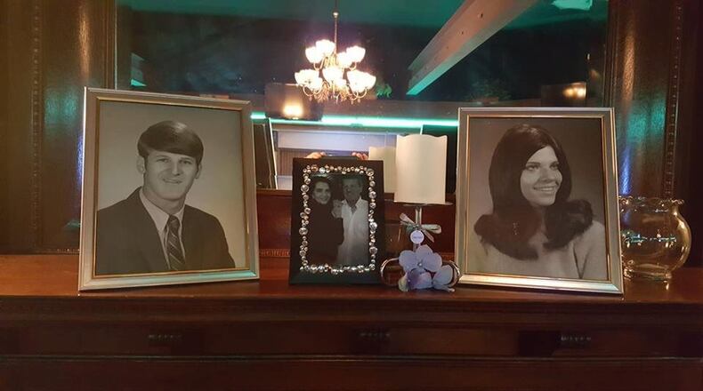 Forty-seven years after first dating in high school, Larry Blanton and Kathy Koehler were married in the same auditorium where they met while students in Middletown. RICK McCRABB/STAFF