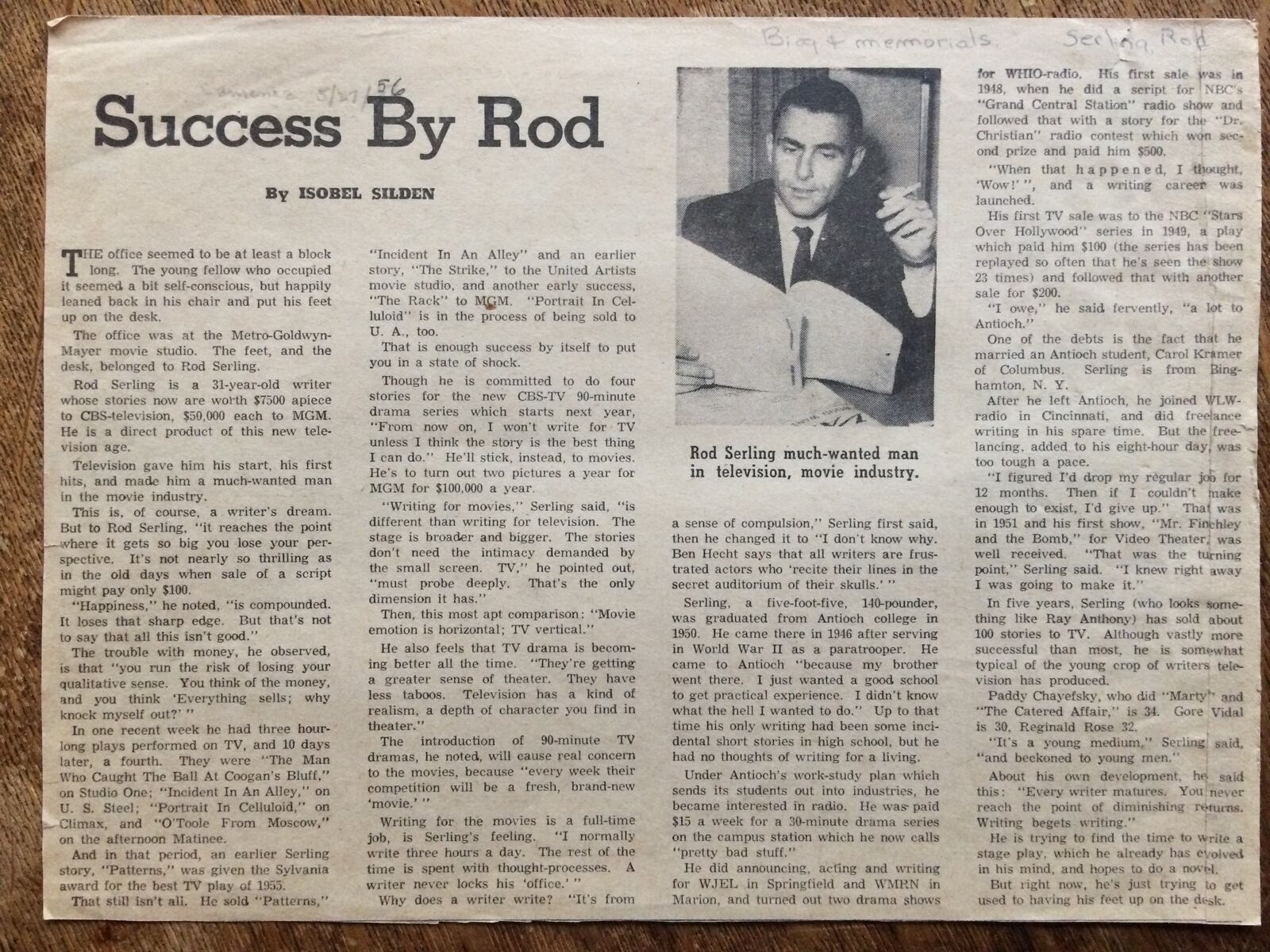 1956 article by Isobel Silden from the Antiochiana archive.