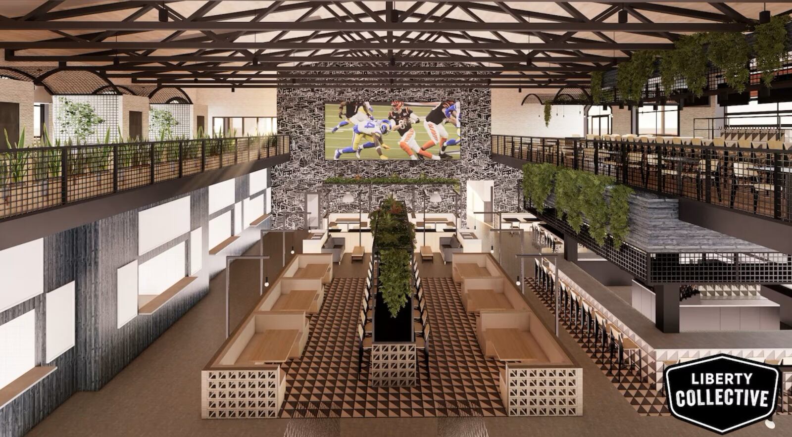 The much-anticipated Liberty Collective entertainment and sports complex will feature a wide-variety of eateries, according to a just-revealed list from the owners of the soon-to-be-opened project.
Officials with the regionally unique hybrid project – now finishing construction at its site across the street from Lakota East High School campus – unveiled this week a listing of restaurants at the Liberty Twp. site. (Provided)
