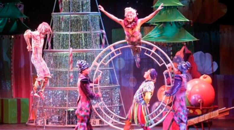 Whimsical music, costumes and acrobatics filled the stage of the Schuster Performing Arts Center in downtown Dayton Sunday Nov. 28 as Cirque Dreams performed the musical "Holidaze." The show features an international cast of acrobats, aerialists, singers and dancers.