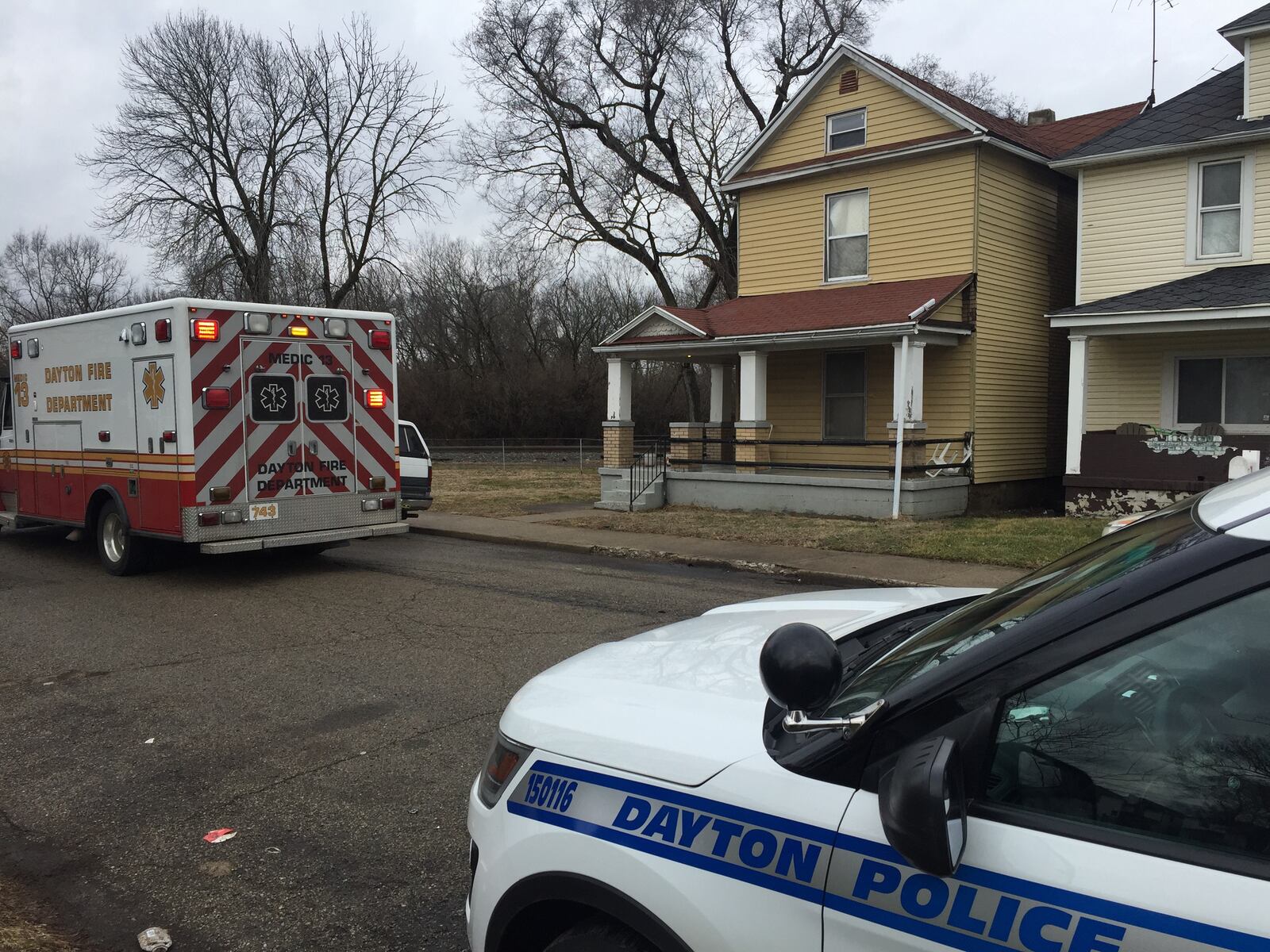 Woman accused of biting man on Swisher Avenue, Dayton, Feb. 19, 2018. JAROD THRUSH/STAFF