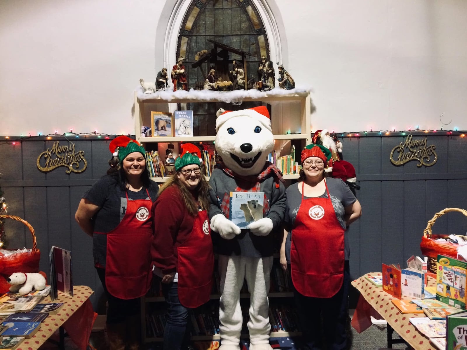 Pictured (left to right) :Emma Sauerland , Nicole Lowe, “Bruno” The Northridge Polar Bear school mascot and Erica Woodburn.
CONTRIBUTED