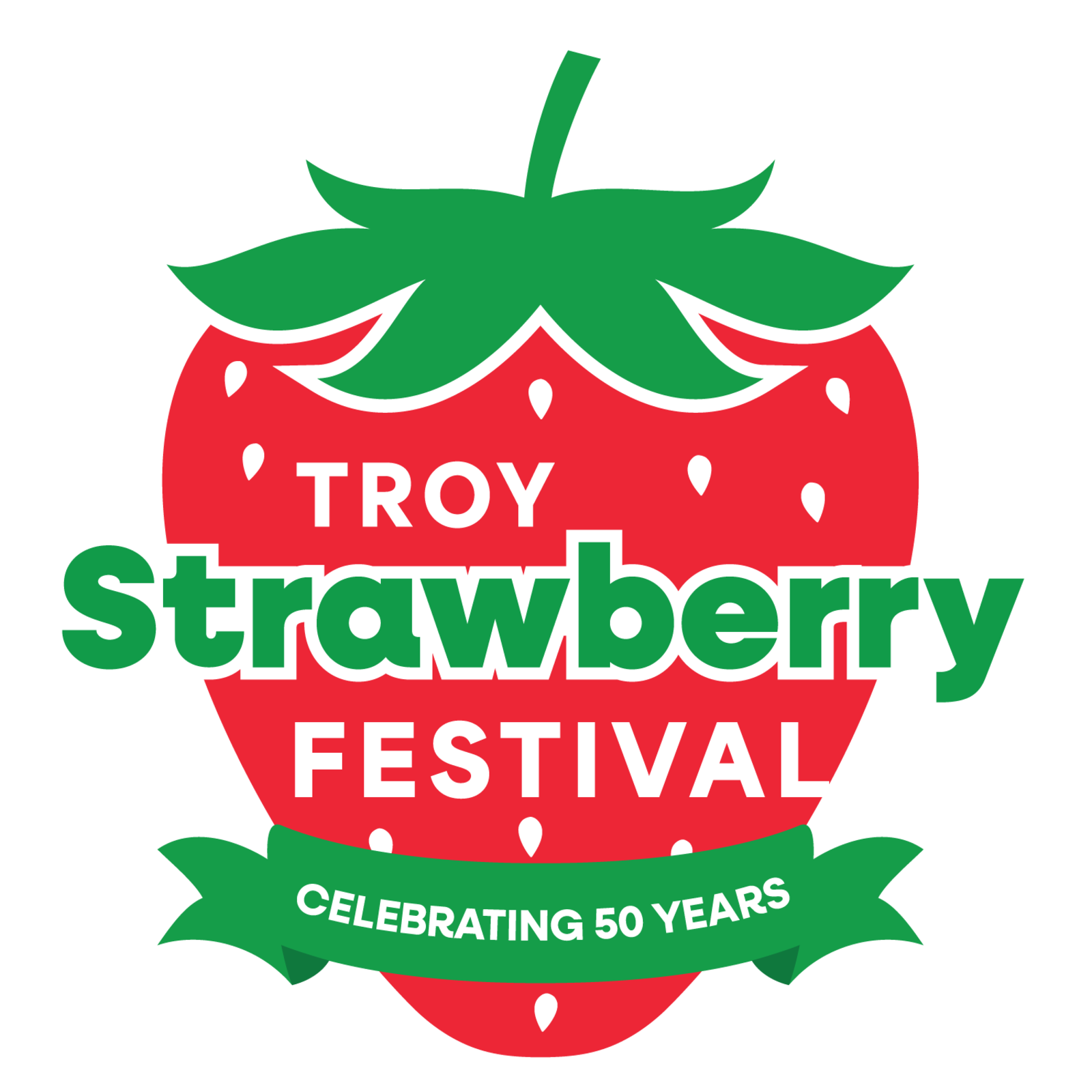 The Troy Strawberry Festival unveiled a new logo honoring its 50th anniversary to be used in coming months to promote the June 6-7 event. CONTRIBUTED