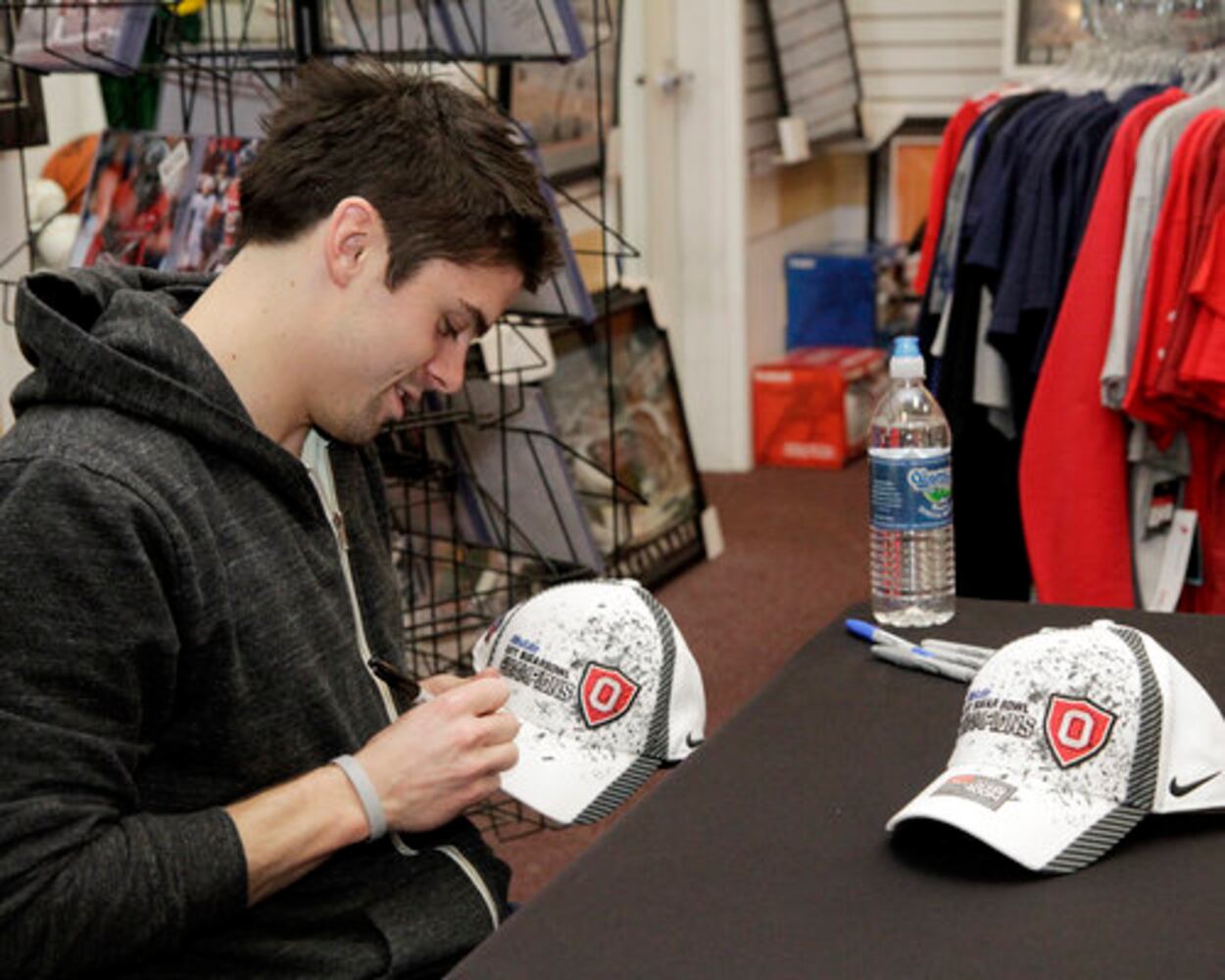 OSU's Dane Sanzenbacher signs autographs