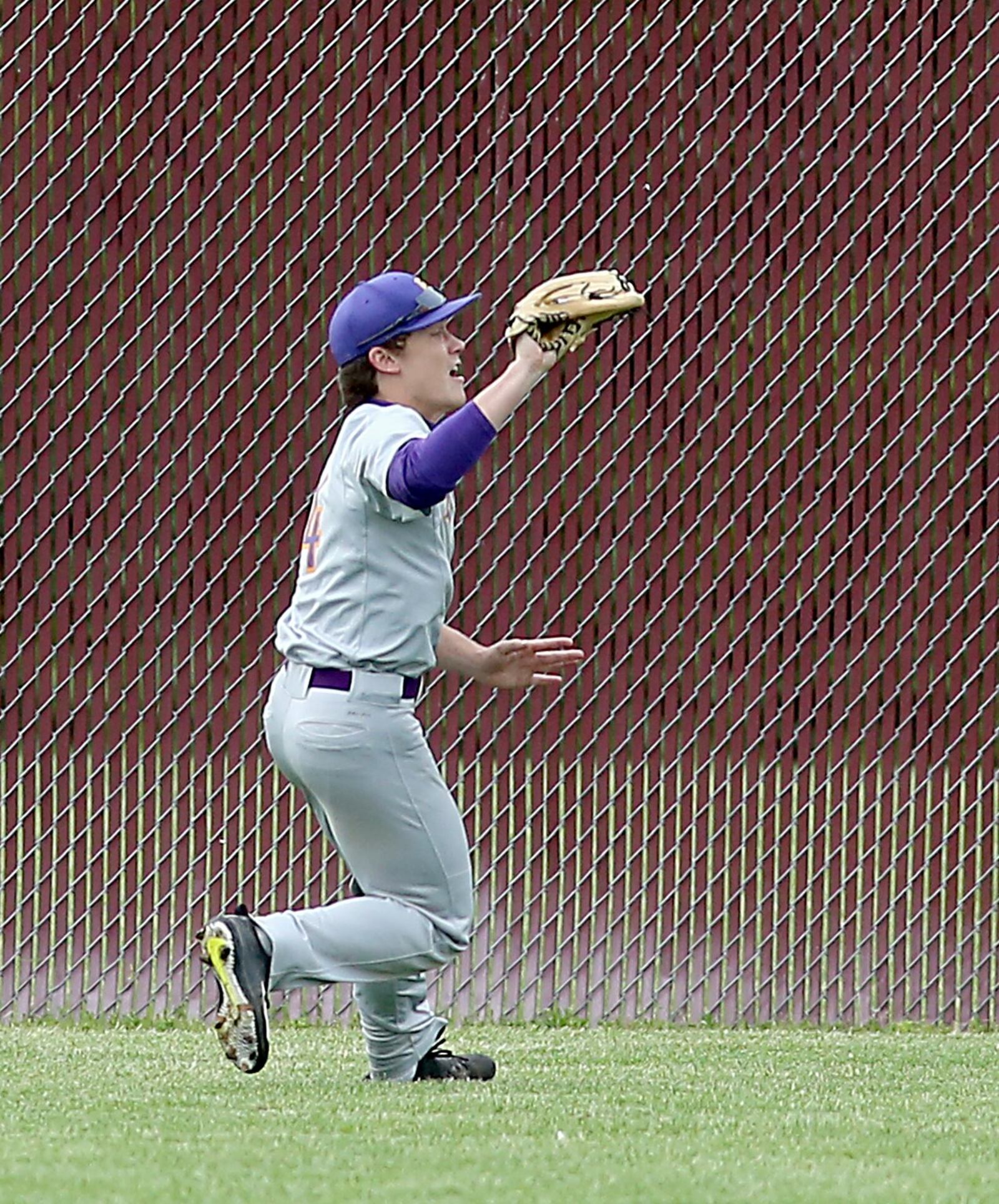 Eaton center fielder Ghye Wilson hauls in a Ross fly ball during Thursday’s Division II sectional game at Ross. CONTRIBUTED PHOTO BY E.L. HUBBARD