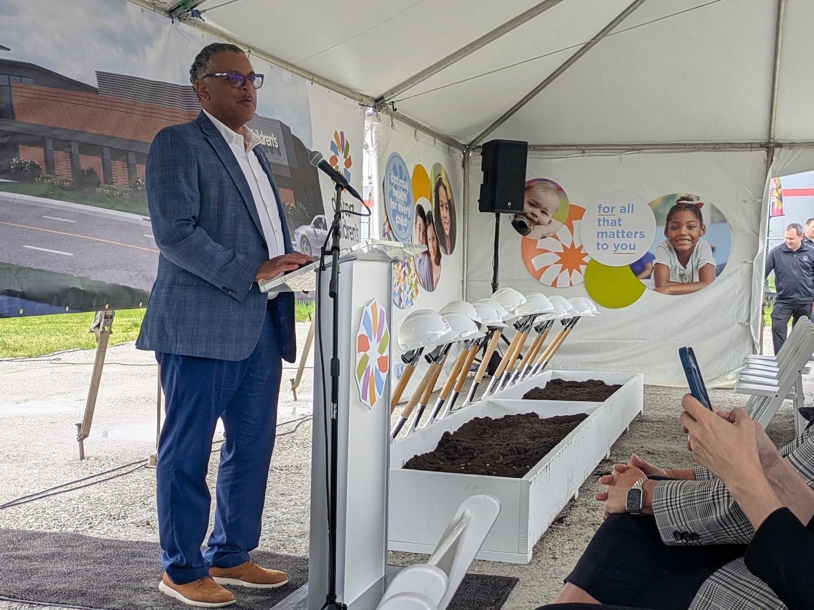 Dayton Children's Dr. Alonzo Patterson, III, a community physician talks about growing up in West Dayton and the impact of a new pediatric urgent care on May 2, 2025. SAM WILDOW/STAFF
