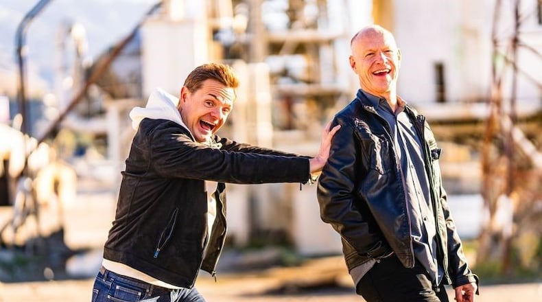 Steven Sharp Nelson (left) and Jon Schmidt are The Piano Guys, performing Nov. 15 at the Schuster Center. CONTRIBUTED
