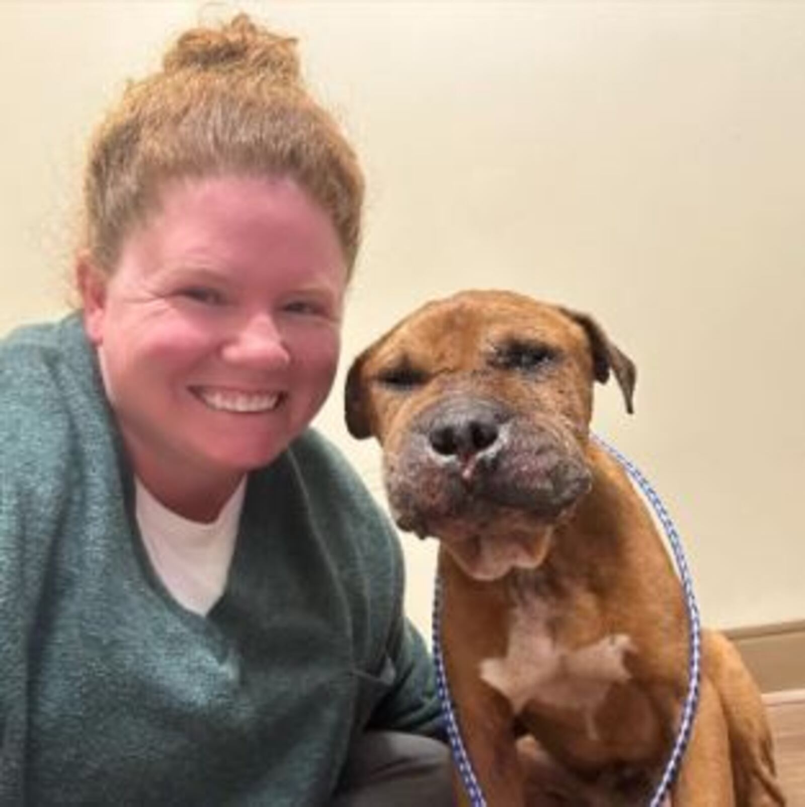 Kristen Tilton and Brunson on the day he was found. CONTRIBUTED