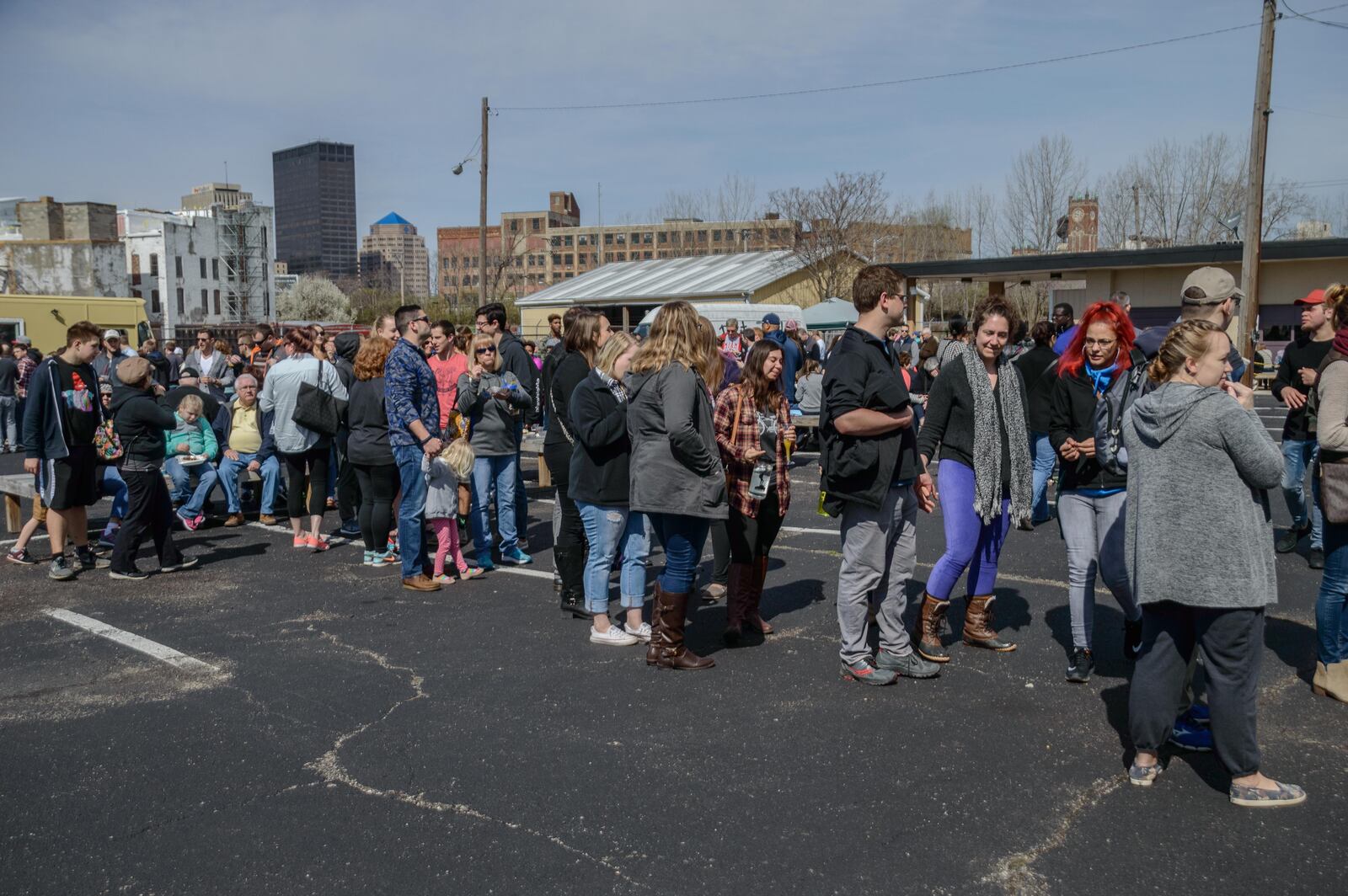 The first Brunch! Food Truck Rally was held Sunday, April 2, 2017 at Yellow Cab in downtown Dayton. The Drunken Waffle and Smokin’ Bee-Bee-Q will start hosting monthly Brunch! Food Truck Rallies at Yellow Cab on the first Sunday of every month from April through September. PHOTO / Tom Gilliam
