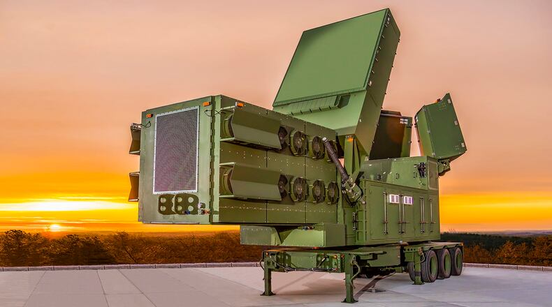 GhostEye MR is an advanced medium-range air and missile defense radar that was unveiled in October 2021. Raytheon image