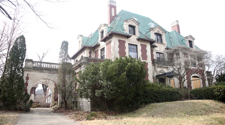 The Traxler Mansion, located at 42 Yale Ave. in the Dayton View Historic District, was built around 1910 for Louis Traxler, a Dayton department store owner. The elegant 10,000 square-foot home was built in the French Chateauesque style, the same concept as the storied Biltmore House on the Biltmore Estate in Ashville, NC. The mansion has been vacant for a decade and Preservation Dayton Inc. would like to save it, and other properties like it, before they are lost forever. LISA POWELL / STAFF