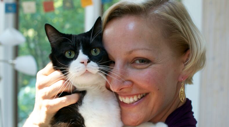 Katrina with her cat, Joey Cat. Source: KatrinaKittle.com