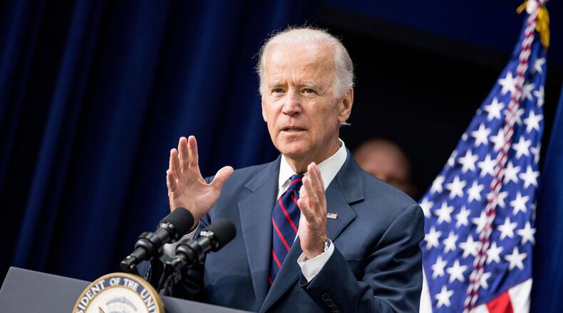 Vice President Joe Biden speaks at a White House Champions of Change Law Enforcement and Youth meeting, in the South Court Auditorium of the Eisenhower Executive Office Building on the White House complex in Washington. CNN said Monday, Sept. 28, 2015, it will allow Biden to participate in the first Democratic presidential primary debate even if he decides that day to be a candidate.