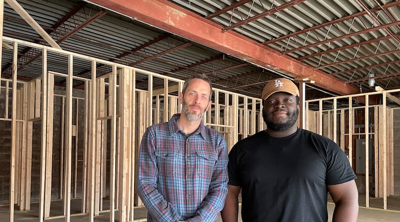 Red Bird Pizza will be located at 18 N. Second St. in Miamisburg. Pictured are owners Christian Clothier (left) and Ife Olaore. NATALIE JONES/STAFF